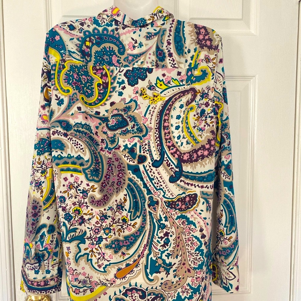 Talbots Multicolored Button Down Shirt - image 1